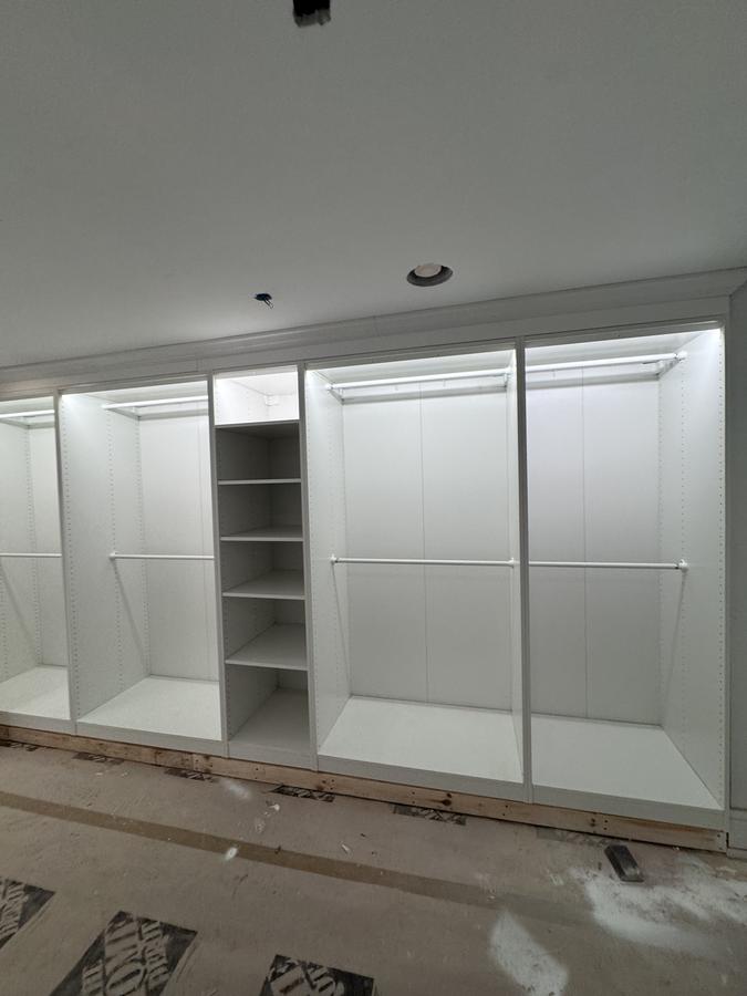 White custom utility storage